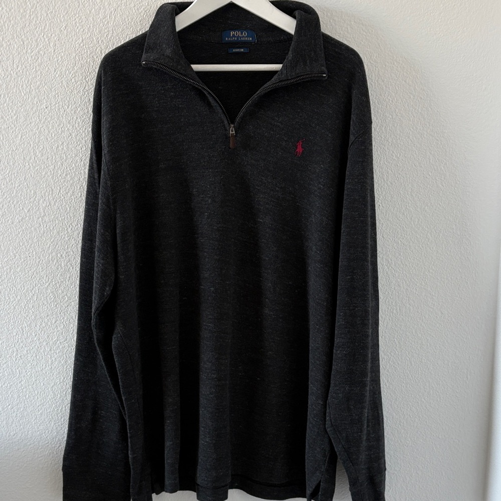 Polo by Ralph Lauren Men's Dark Gray Zip-Up Sweater